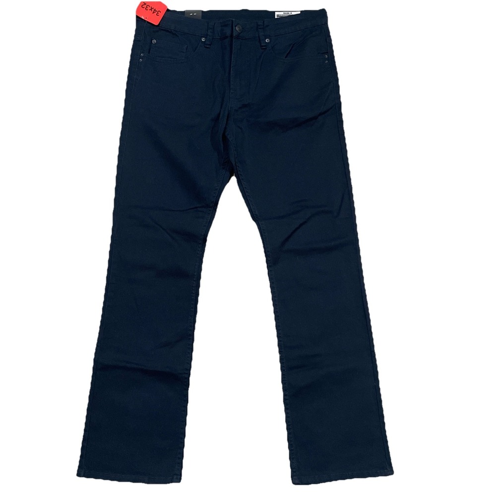 Buffalo David Bitton SAM-X Jeans 34x32 (36x32) Blue Denim Slim Fit Straight Leg